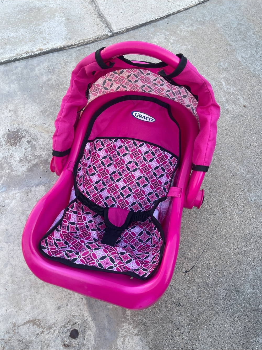Vintage Graco Pink Infant Car Seat DOLL Carrier Stylish Travel Seat